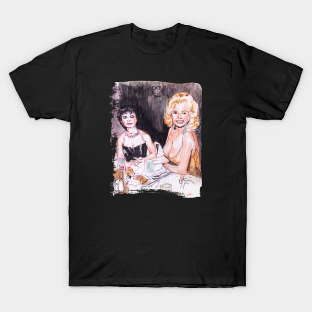 Sophia Loren and Jayne Mansfield T-Shirt by Kenny Routt